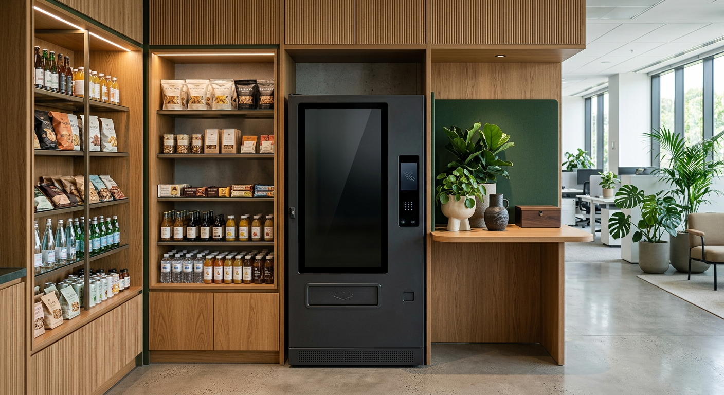 A concept for convenient vending in a shared public space.